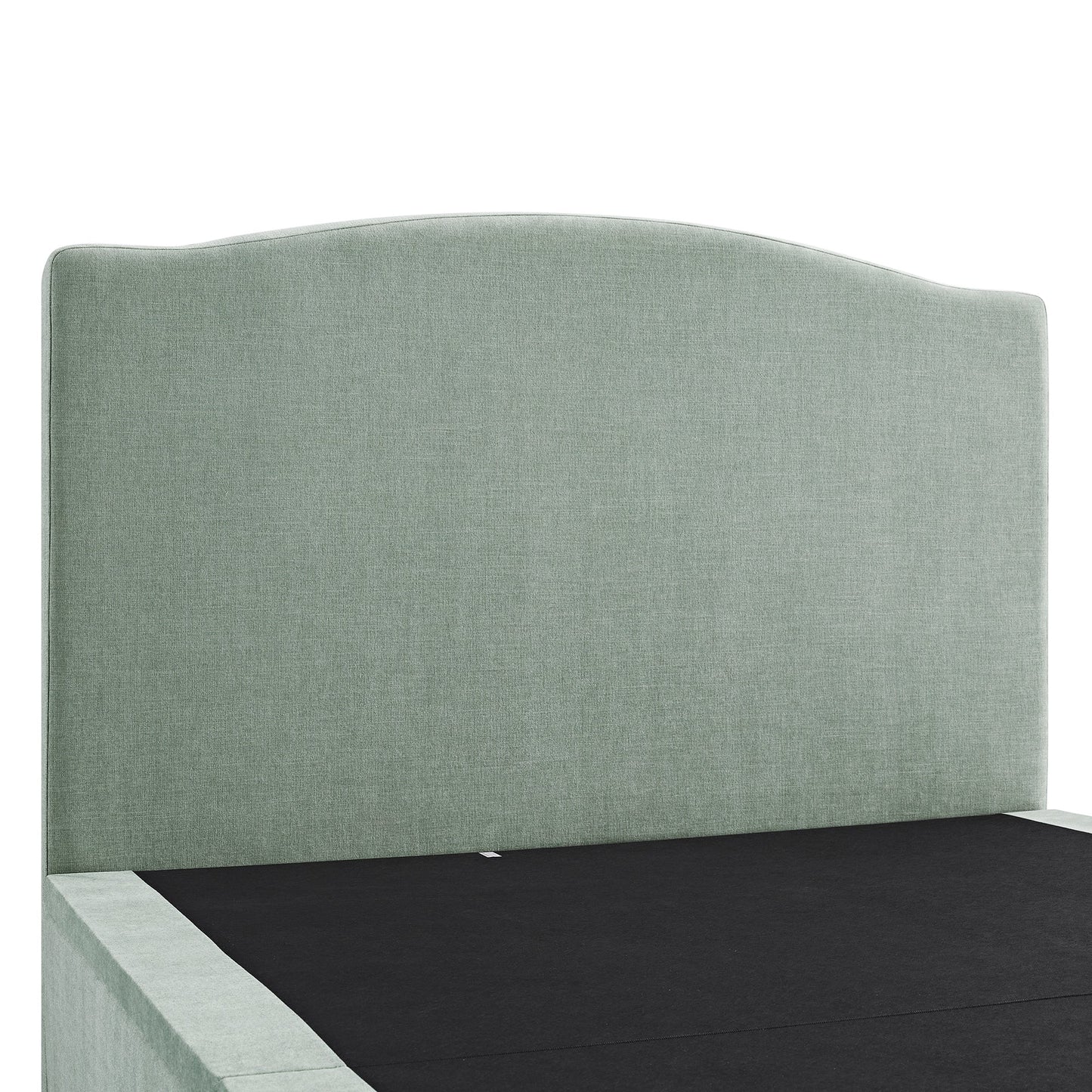 Chilworth Upholstered Ottoman Bed with Storage, Water Green Chenille