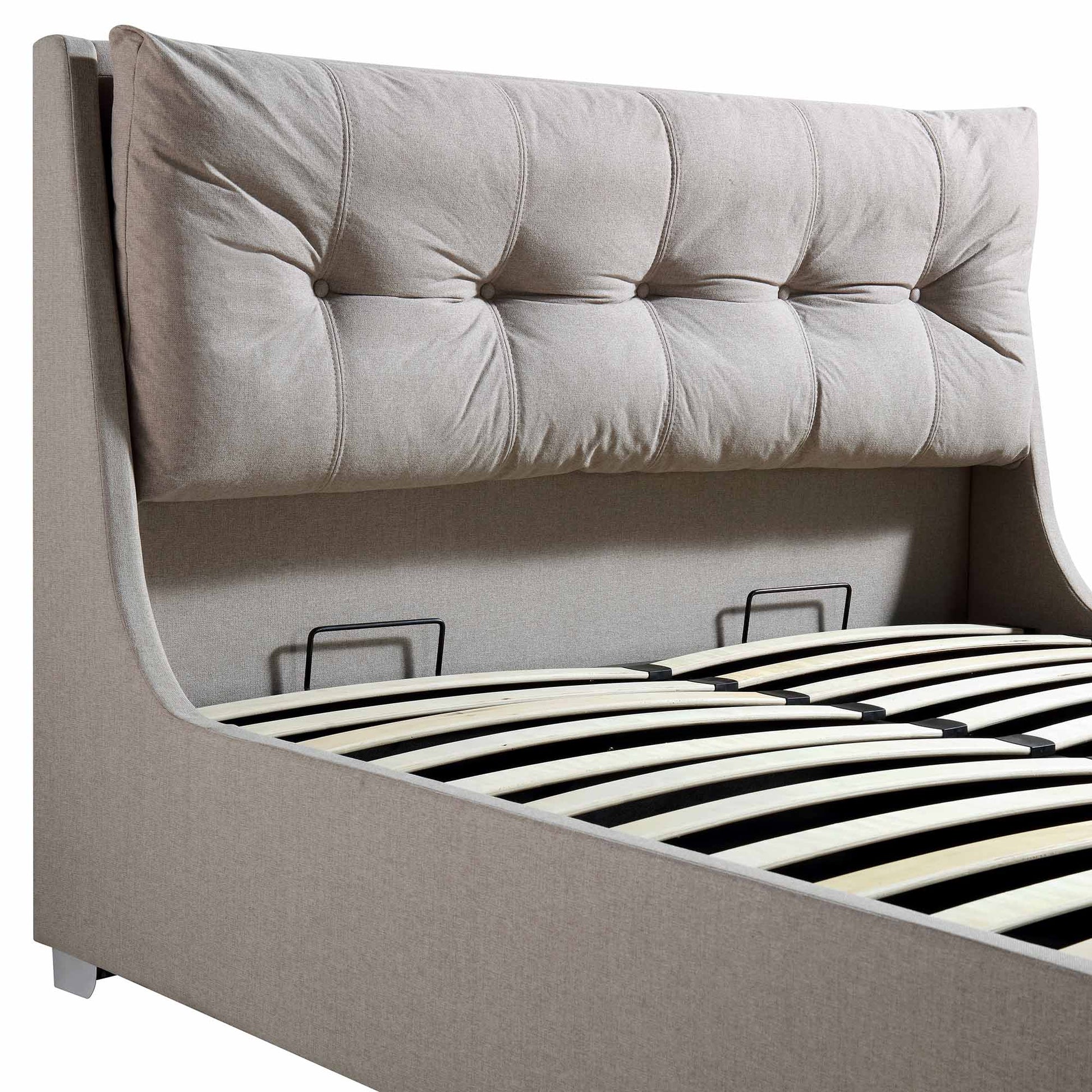 Hadley Stone Fabric Ottoman Bed with Storage