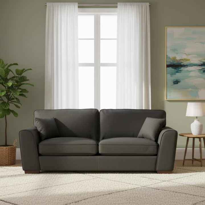 Margaret Fabric 3-Seater Sofa