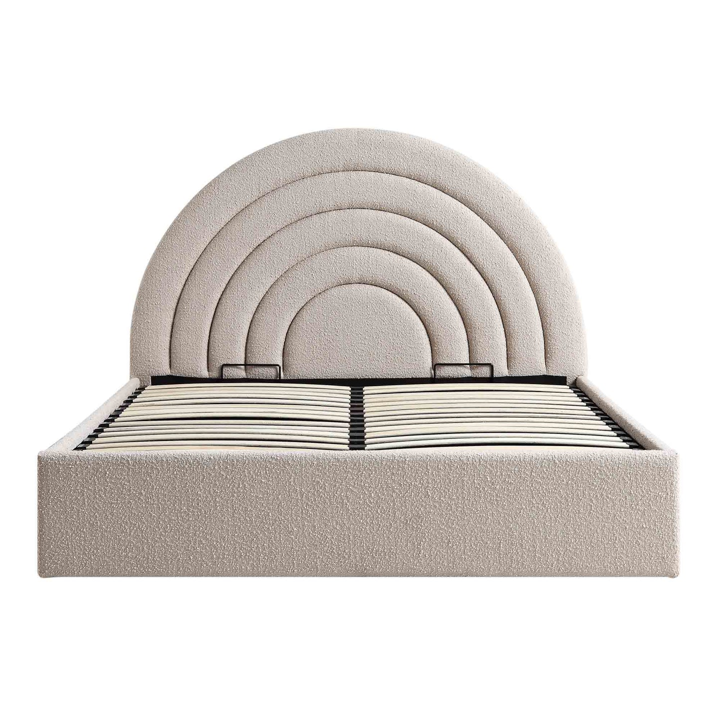 Archer Taupe Boucle Ottoman Bed with Storage
