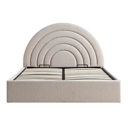 Archer Taupe Boucle Ottoman Bed with Storage