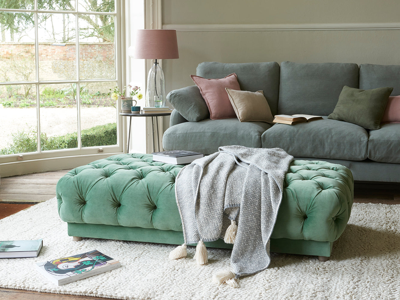 Squish-A-Lazy Footstool Plush Perfection - Low Squishy table/Footstool