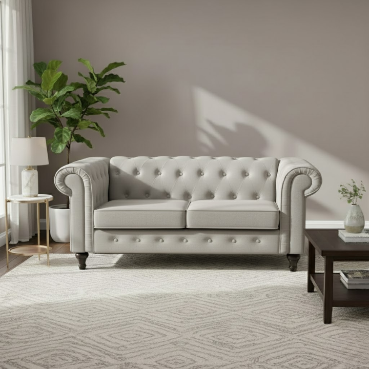 2-Seater Chesterfield Sofa – KD Velvet