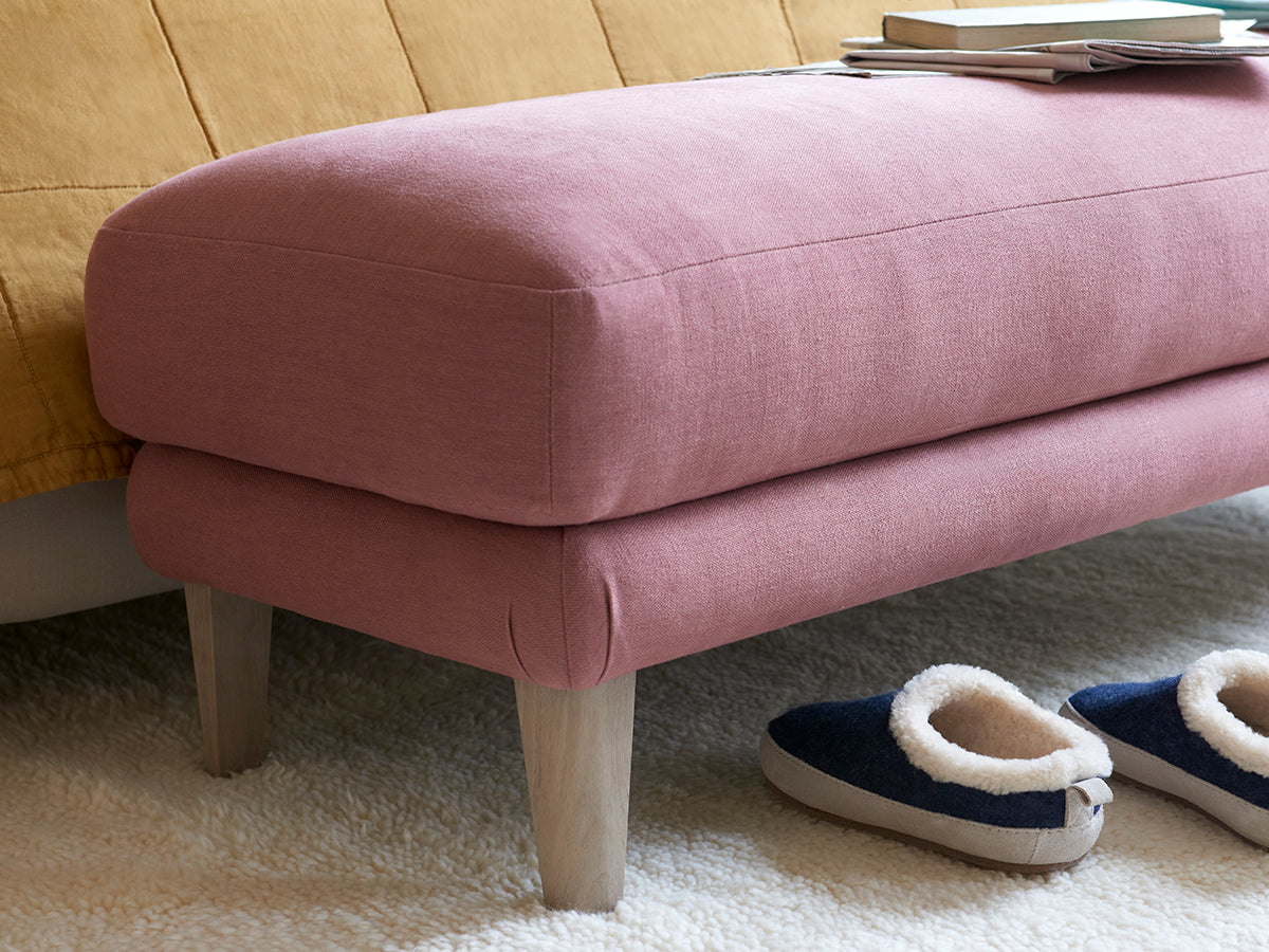 Scrumpton Foot Stool – with High Wooden Legs