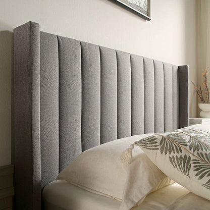 Wilton Grey Fabric TV Bed with Ottoman Storage