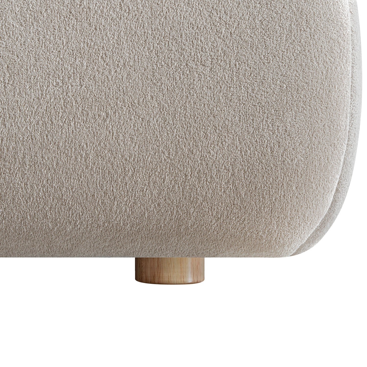 Thera Pillow Headboard Upholstered Bed, Fawn Chenille