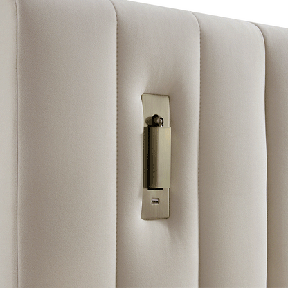 Tremezzo Oversized Ottoman Bed with Storage, Champagne Velvet