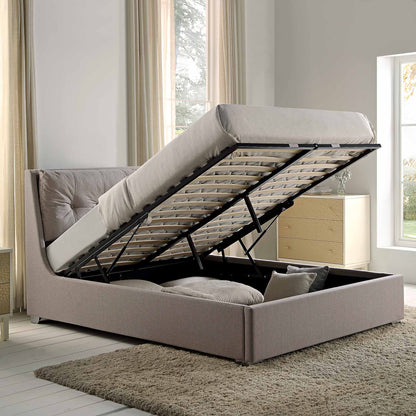 Hadley Stone Fabric Ottoman Bed with Storage