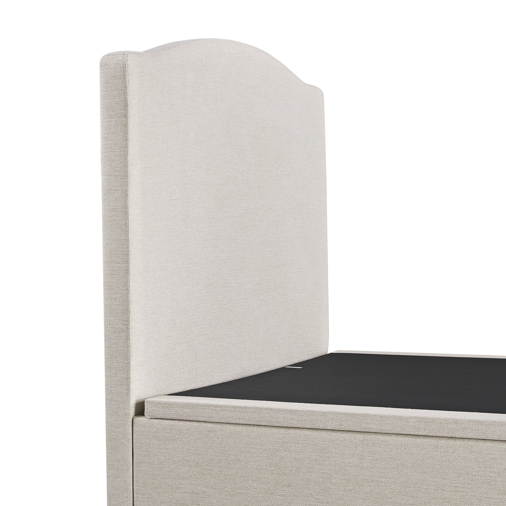 Chilworth Upholstered Ottoman Bed with Storage, Ivory Weave Fabric