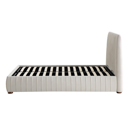 Helia Pleated Ottoman Bed with Storage, Champagne Velvet