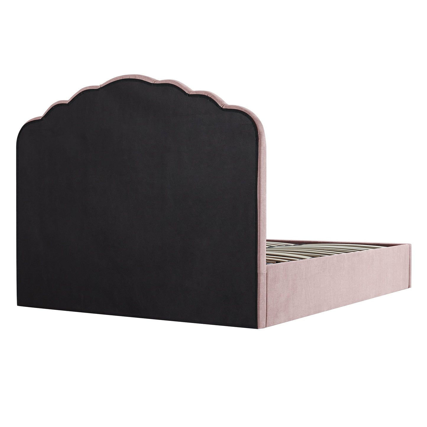 Hana Ottoman Bed with Storage, Petal Pink Chenille