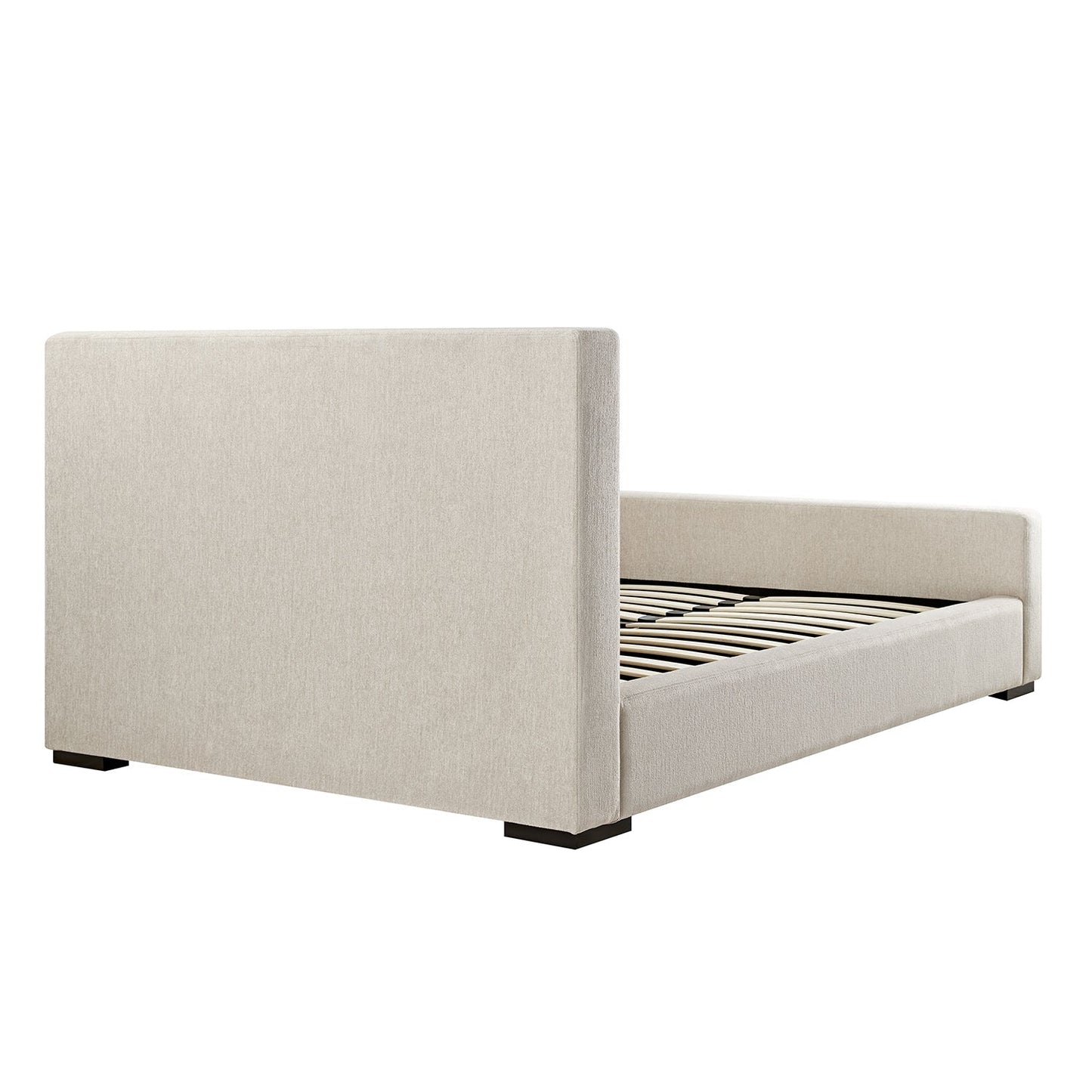 Antoine Side-Opening Ottoman Bed with Storage, Soft Beige Chenille