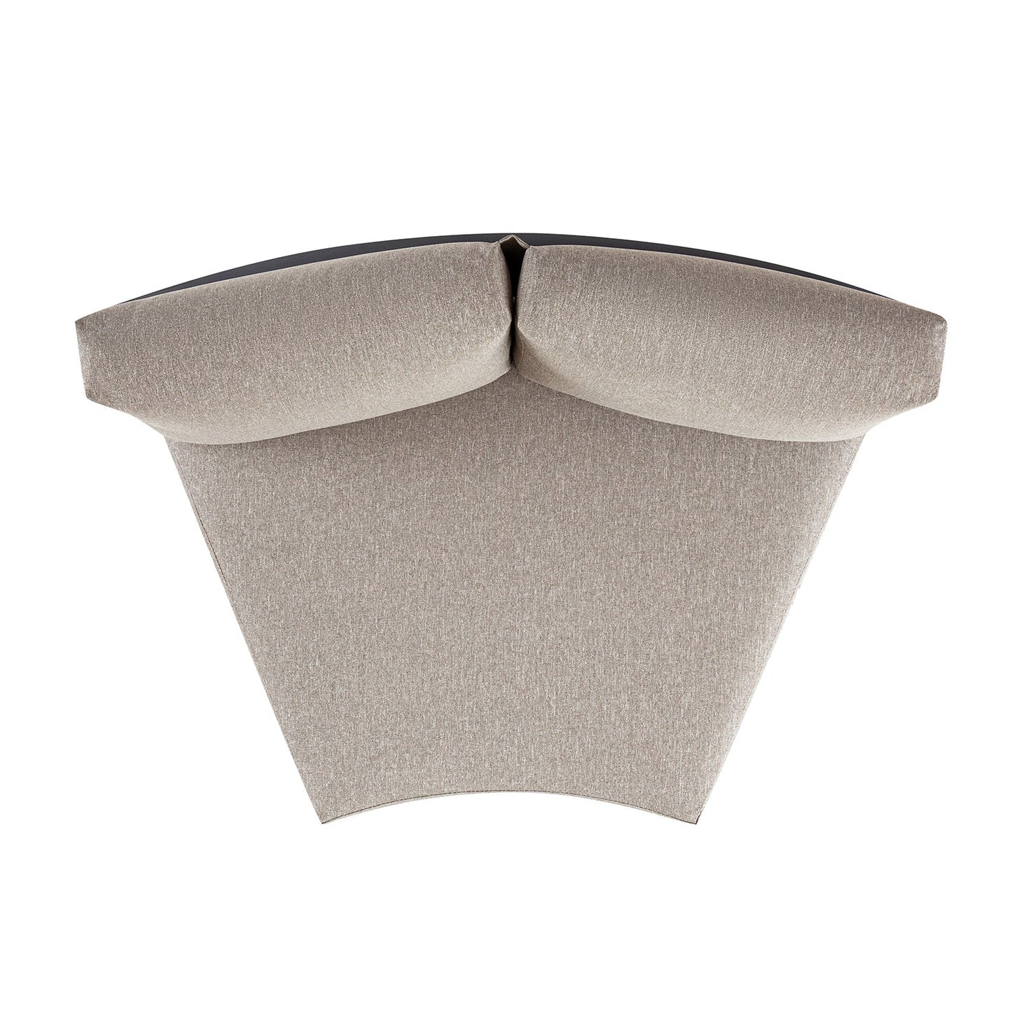 Jardin Aluminium Outdoor Modular 1-Piece Curved Sofa, Granite