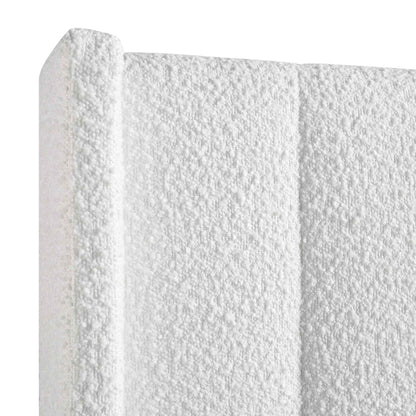 Wilton White Boucle Ottoman Bed with Storage