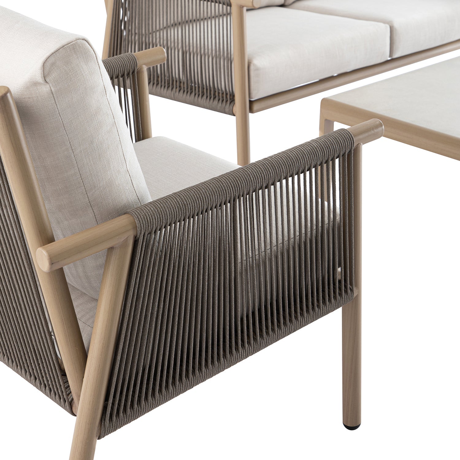 Soller Indoor and Outdoor Rope Weave 5-Seater Sofa Set