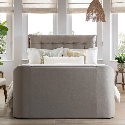 Hadley Stone Fabric TV Bed with Ottoman Storage