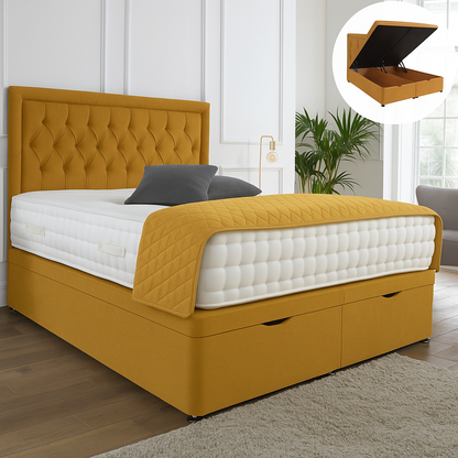 Serenity Ottoman End Lift Storage Divan Bed - With Headboard