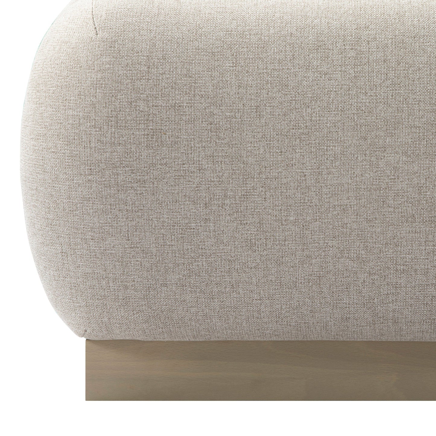 Luella Upholstered Wooden Plinth Base Bed with Storage, Sand Fabric