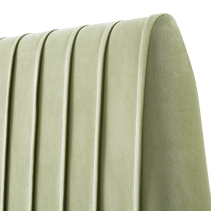 Helia Pleated Ottoman Bed with Storage, Lichen Velvet