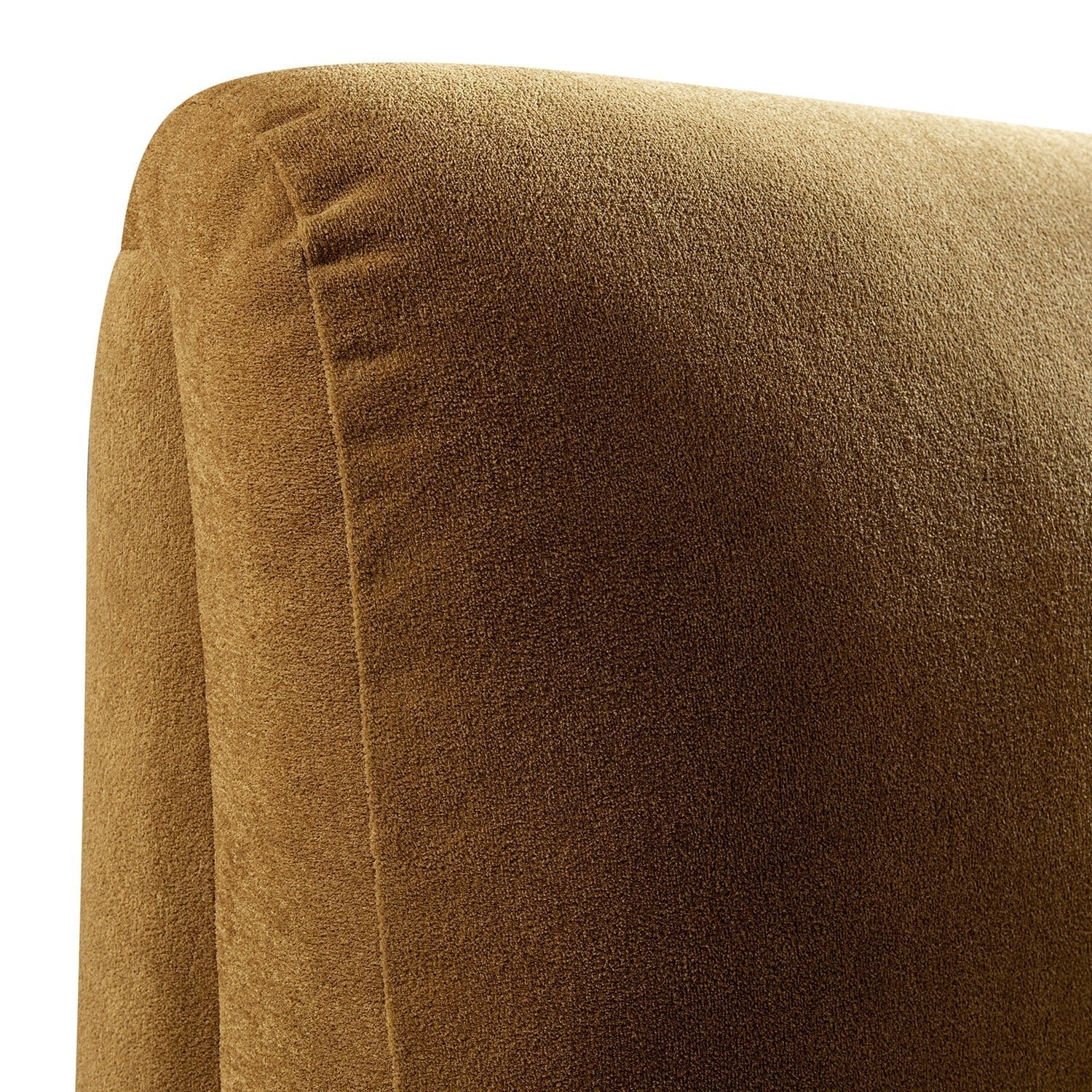 Thera Pillow Headboard Upholstered Bed, Burnt Ochre Chenille