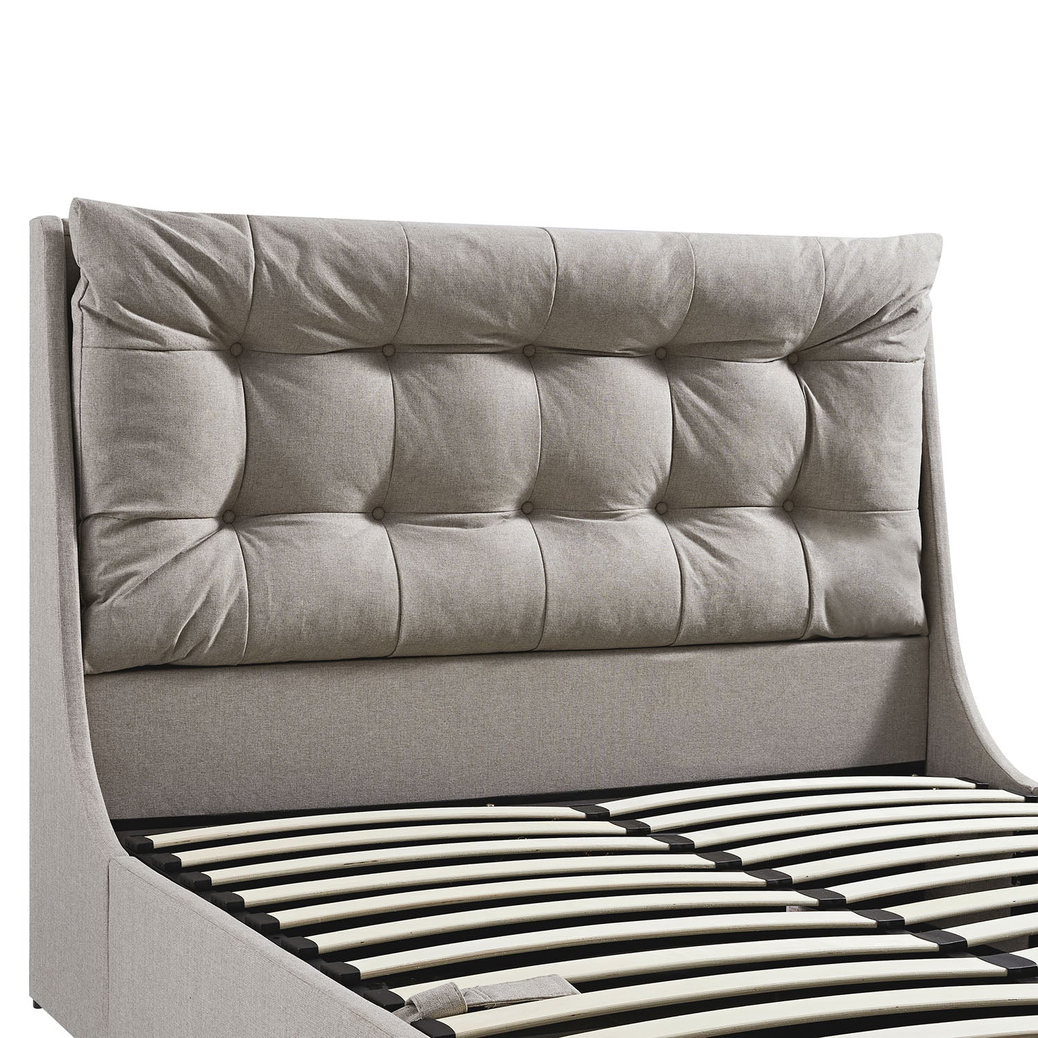 Hadley Stone Fabric TV Bed with Ottoman Storage