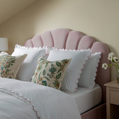 Hana Ottoman Bed with Storage, Petal Pink Chenille