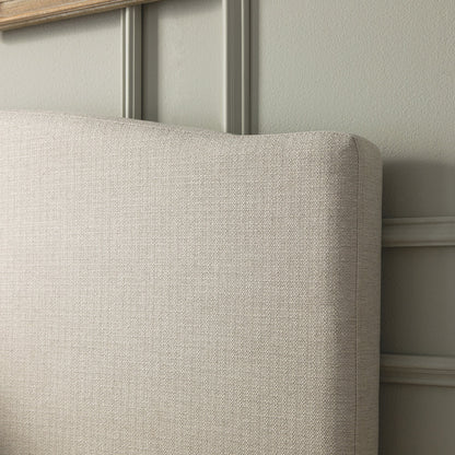 Chilworth Upholstered Ottoman Bed with Storage, Ivory Weave Fabric
