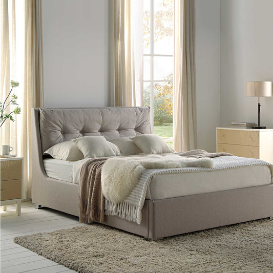 Hadley Stone Fabric Ottoman Bed with Storage