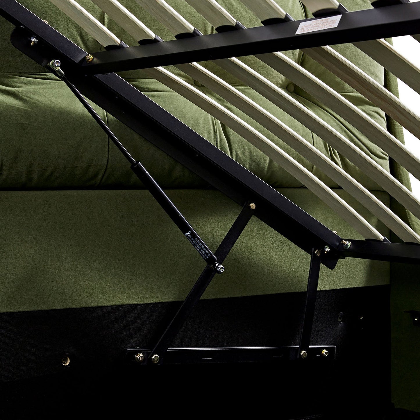 Hadley Moss Green Velvet TV Bed with Ottoman Storage
