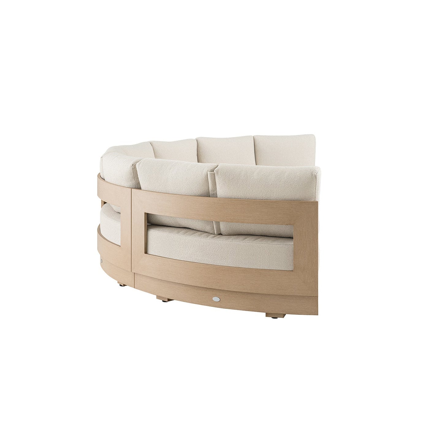Jardin Aluminium Outdoor Modular Grande 4-Piece Curved Sofa Set, Natural