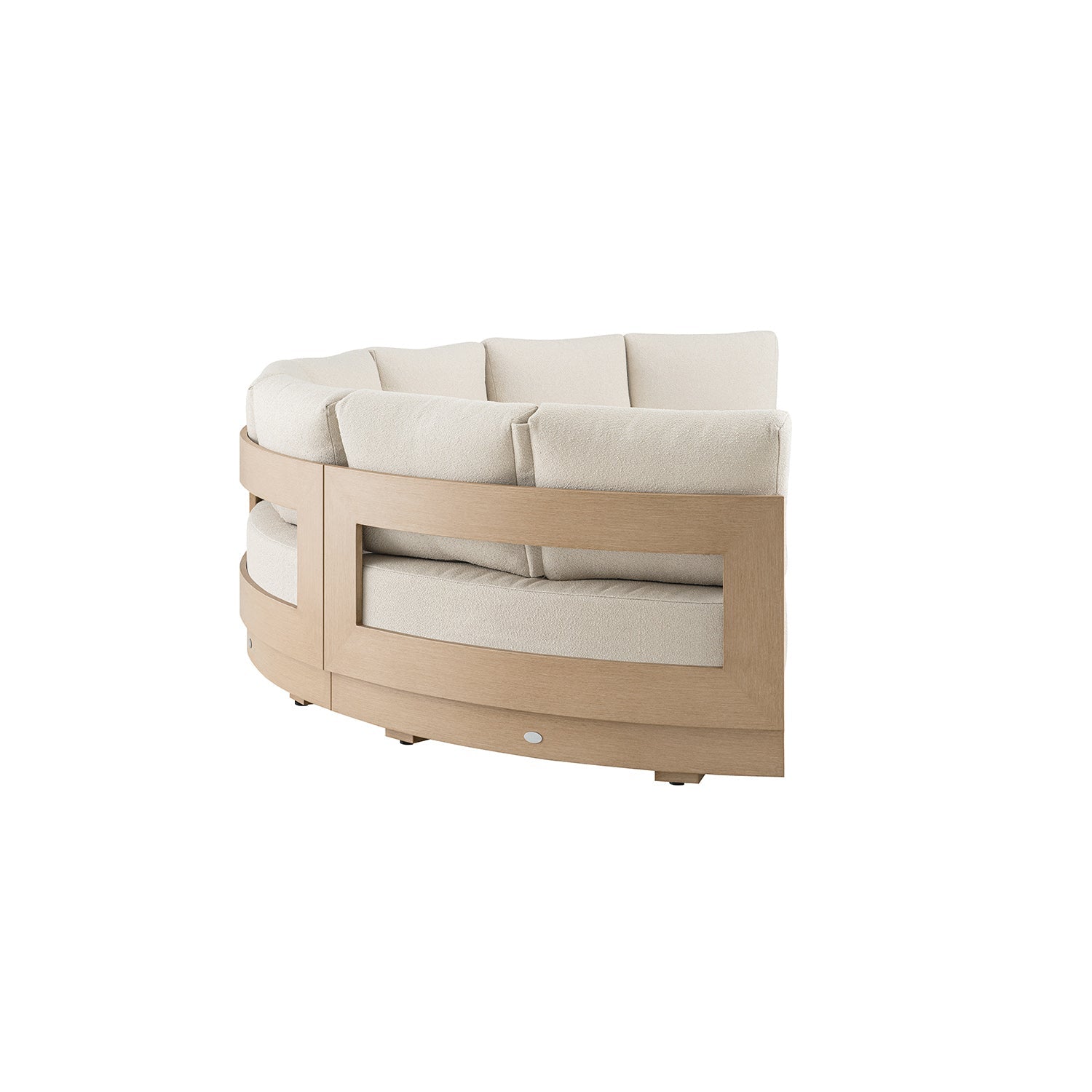 Jardin Aluminium Outdoor Modular Grande 4-Piece Curved Sofa Set, Natural