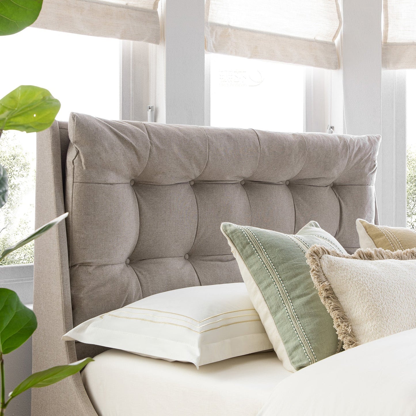 Hadley Stone Fabric TV Bed with Ottoman Storage