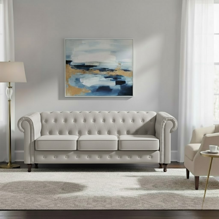 3-Seater Chesterfield Sofa – KD Velvet