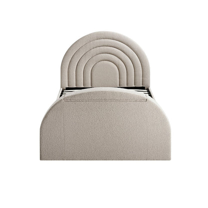 Archer Taupe Boucle TV Bed with Ottoman Storage