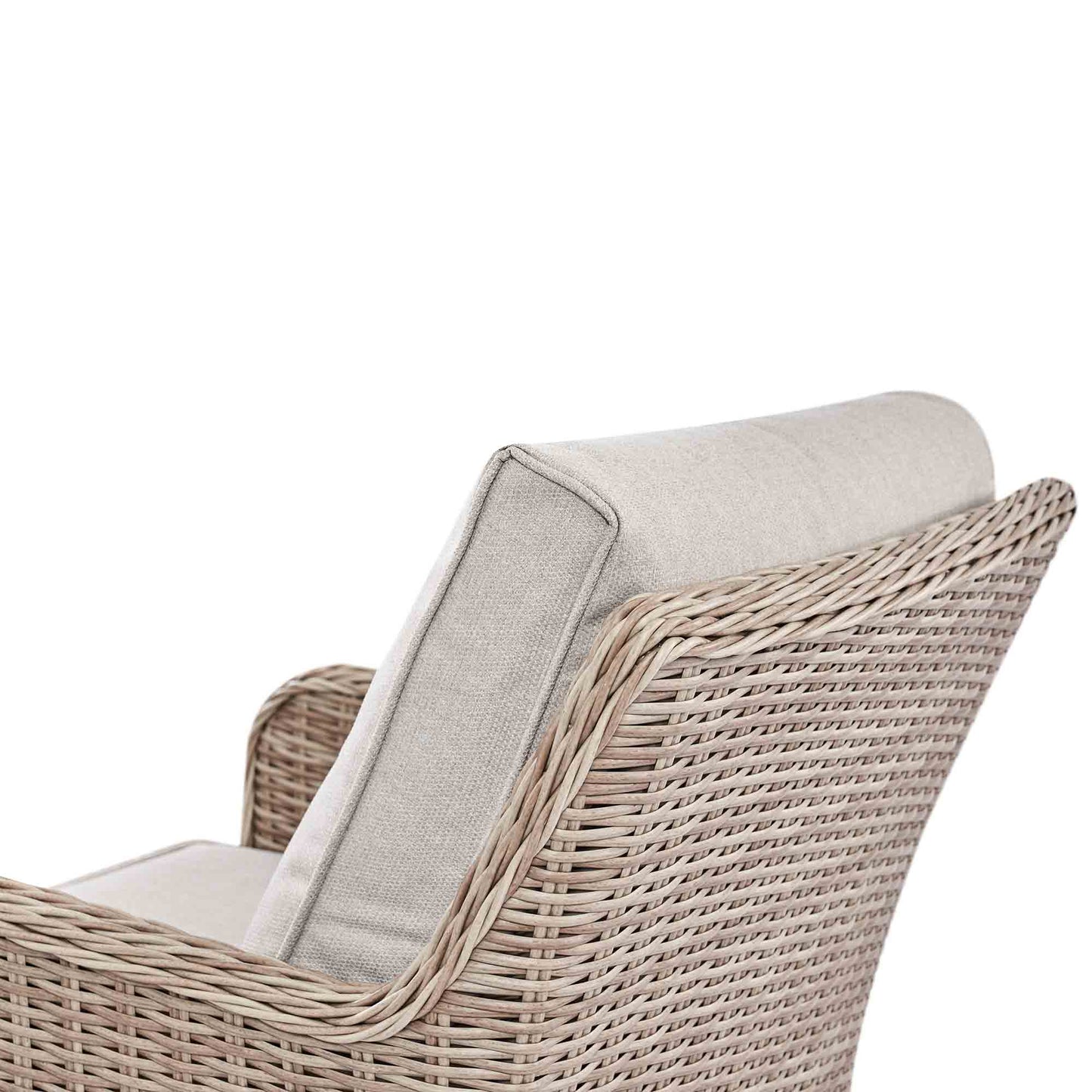 Hampshire 7-Seater Round Wicker Rattan Outdoor Sofa Set with Rising Table, Natural