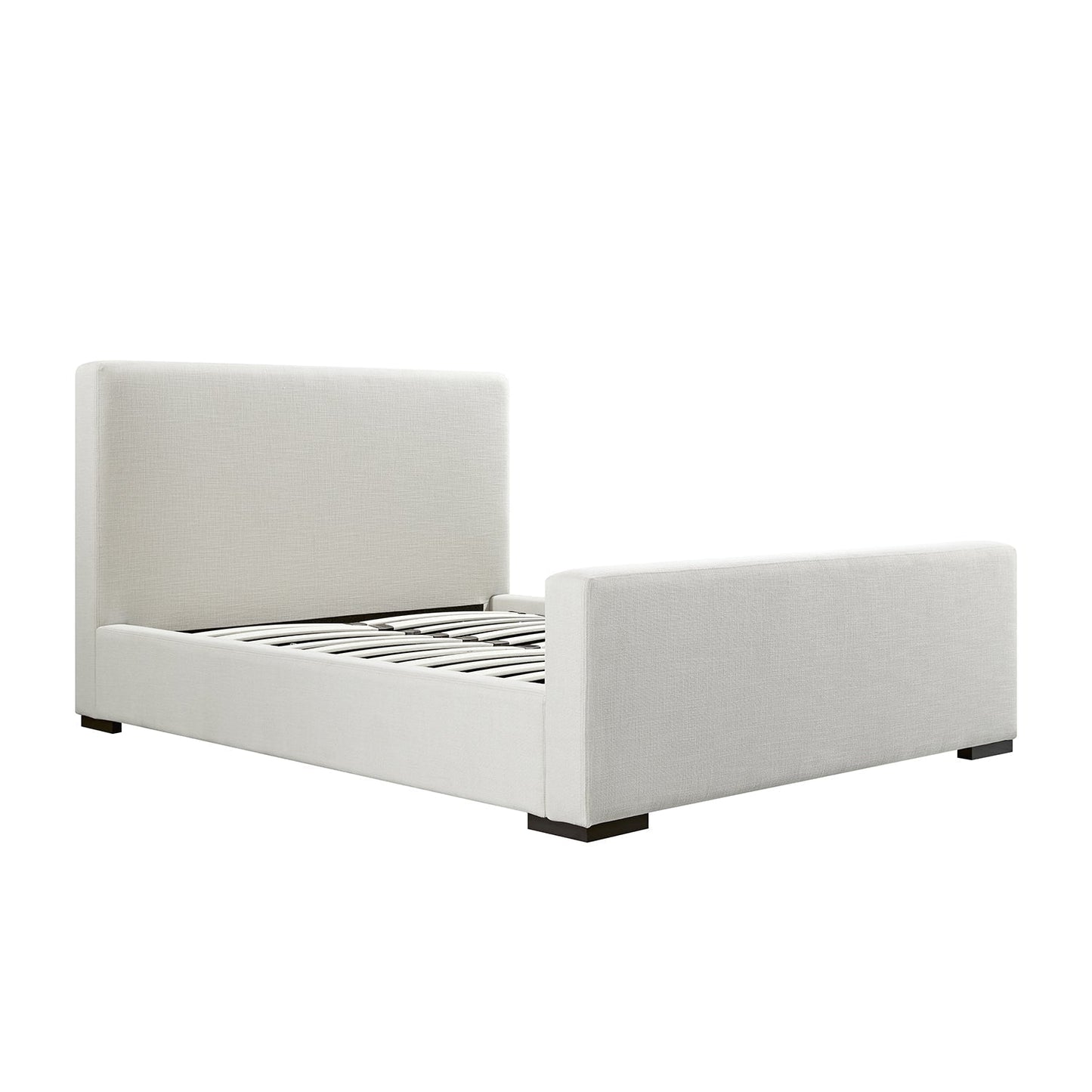 Antoine Side-Opening Ottoman Bed with Storage, Ivory Linen Blend