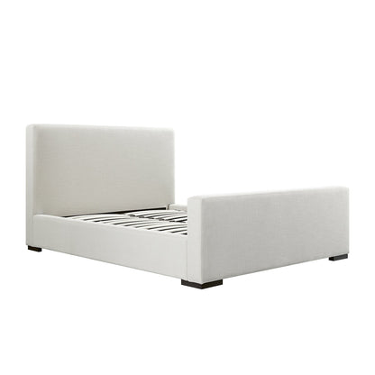 Antoine Side-Opening Ottoman Bed with Storage, Ivory Linen Blend