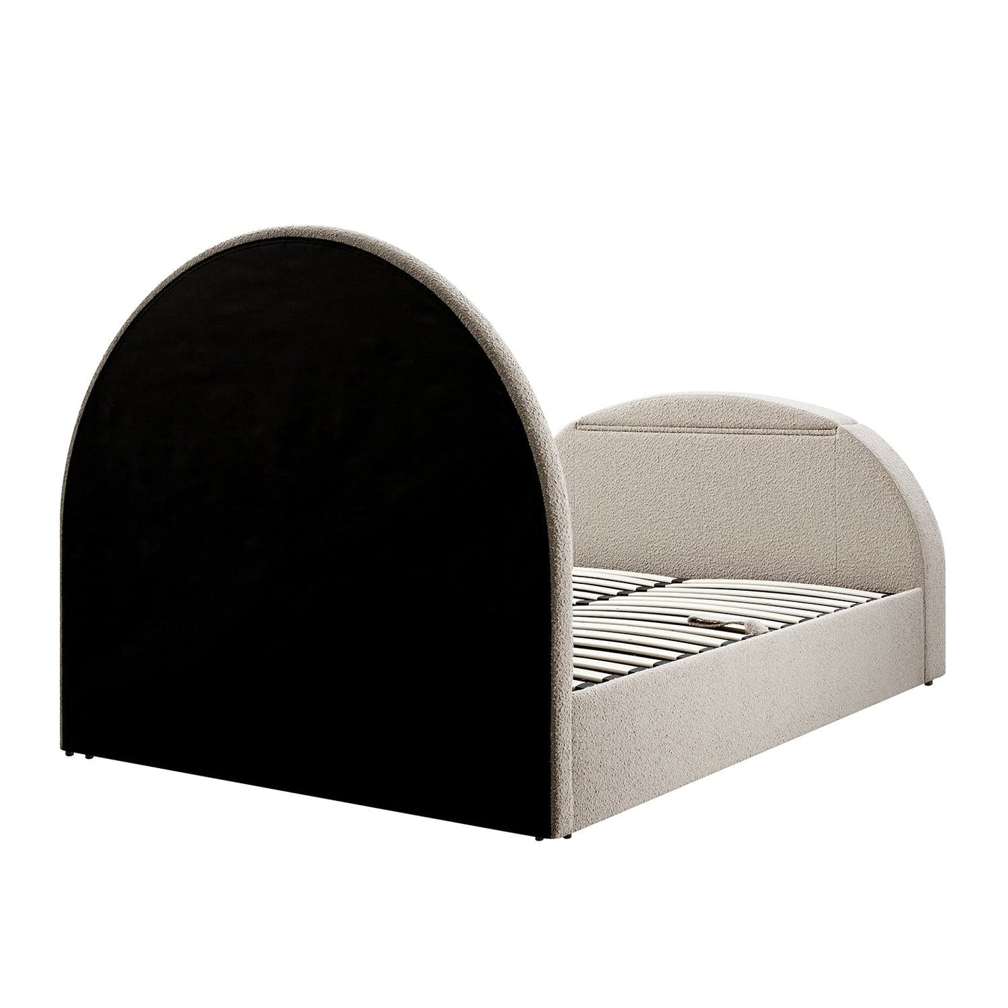 Archer Taupe Boucle TV Bed with Ottoman Storage