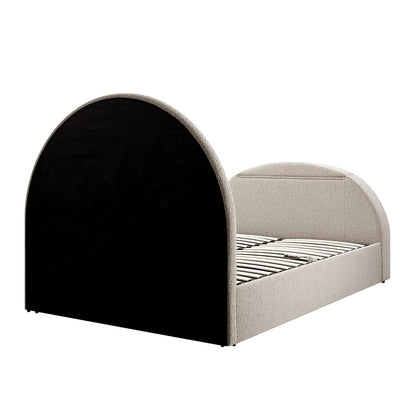 Archer Taupe Boucle TV Bed with Ottoman Storage