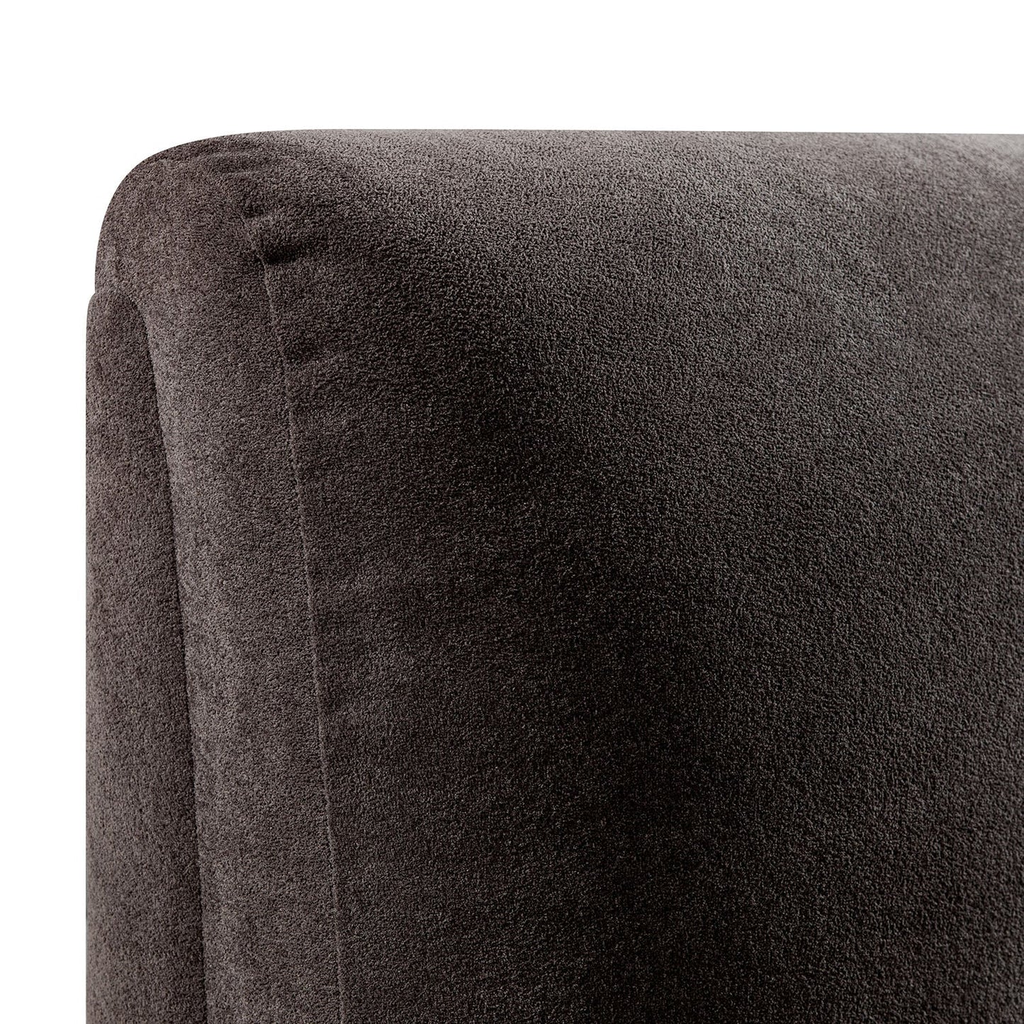 Thera Pillow Headboard Upholstered Bed, Cocoa Chenille