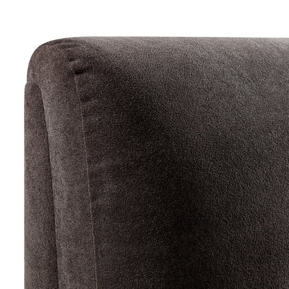Thera Pillow Headboard Upholstered Bed, Cocoa Chenille