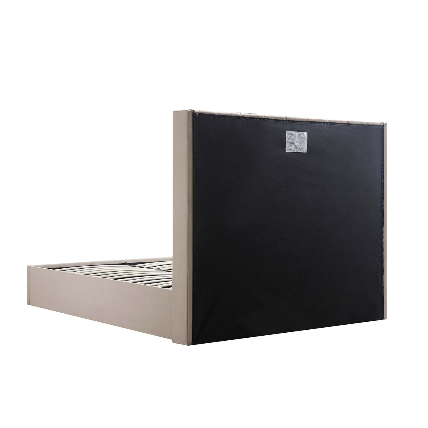 Wilton Champagne Velvet Ottoman Bed with Storage