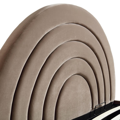 Archer Mink Velvet Ottoman Bed with Storage