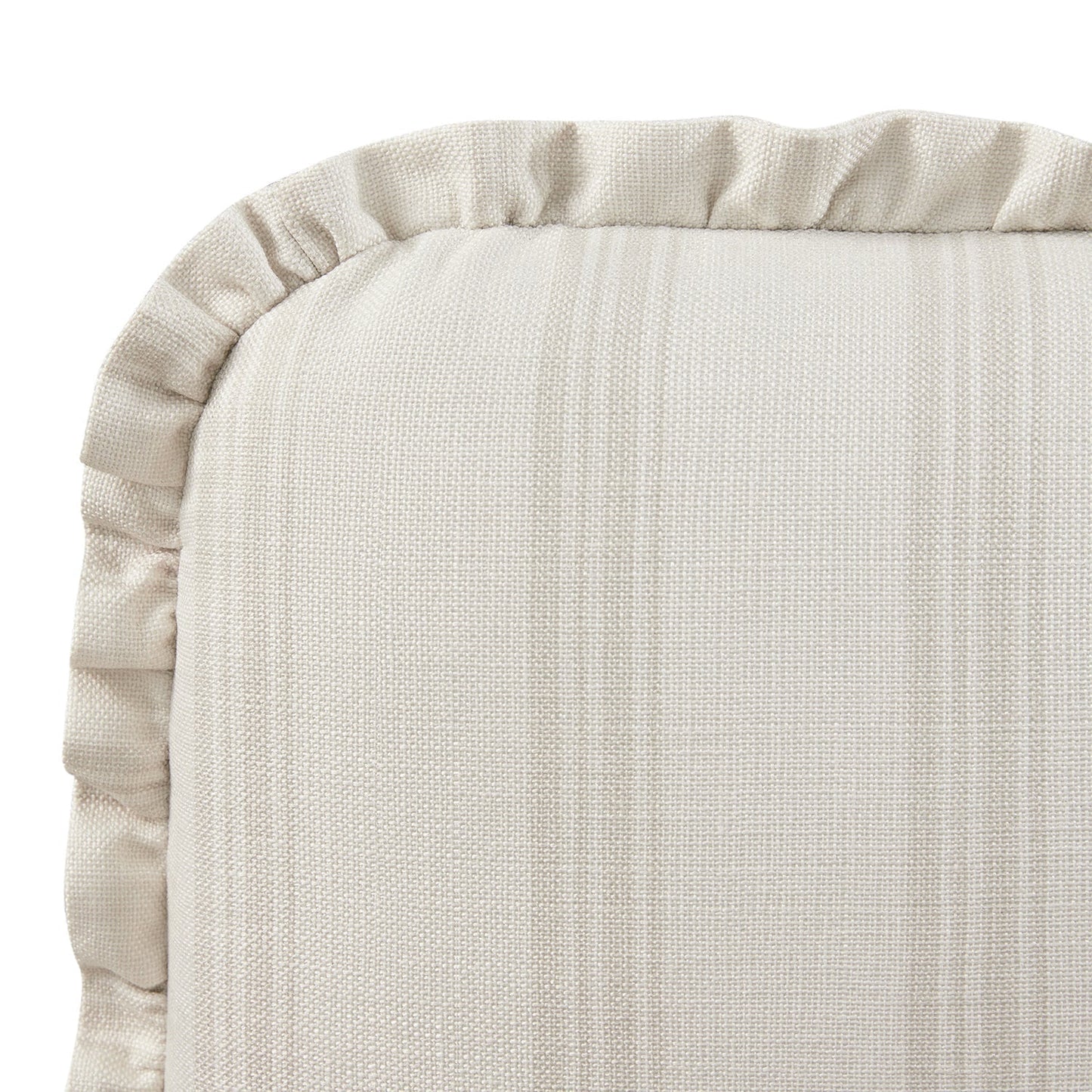 Celeste Upholstered Bed with Storage with Ruffled Headboard, Seashell Stripe