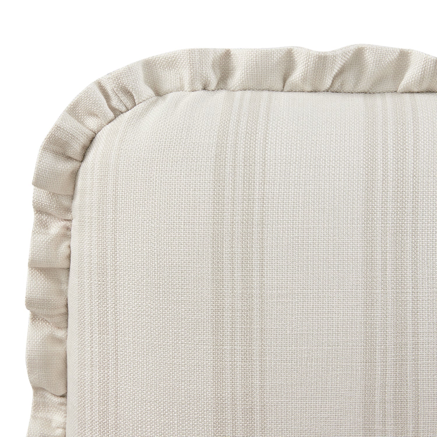 Celeste Upholstered Bed with Storage with Ruffled Headboard, Seashell Stripe