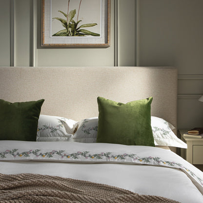 Egerton Box-Pleat Ottoman Bed with Storage, Oatmeal Brushed Fabric