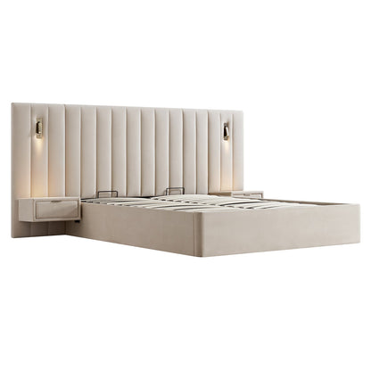 Tremezzo Oversized Ottoman Bed with Storage, Champagne Velvet