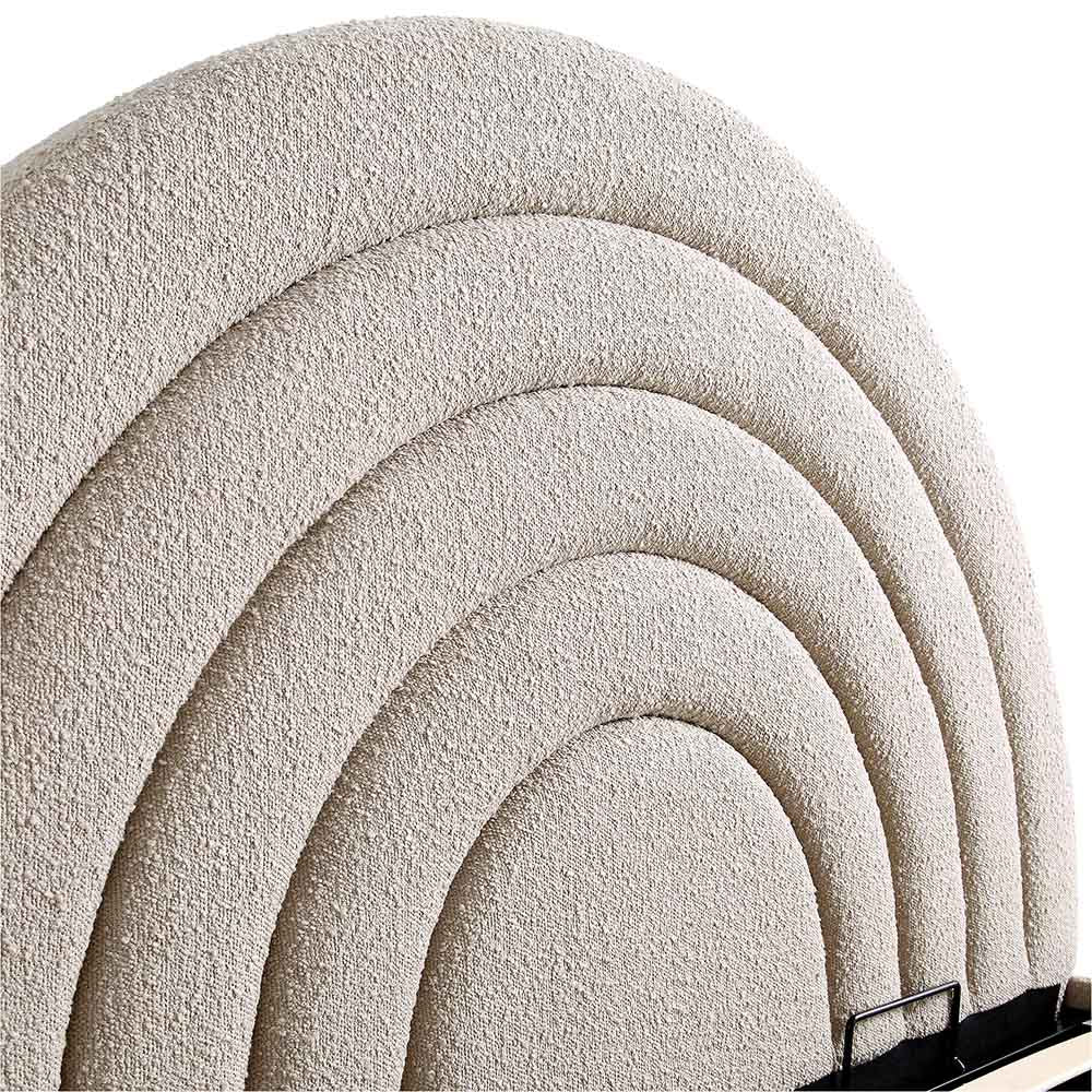 Archer Taupe Boucle Ottoman Bed with Storage