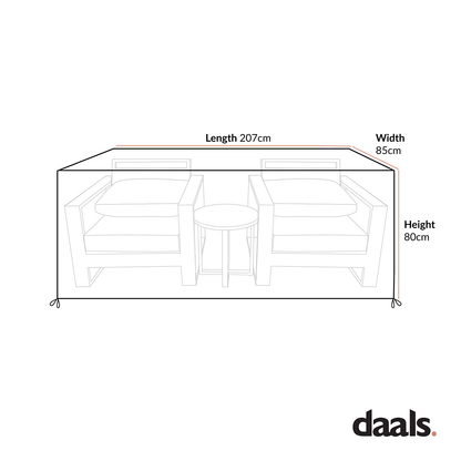 Garden Furniture Cover for Montrose Aluminium Outdoor Bistro Set