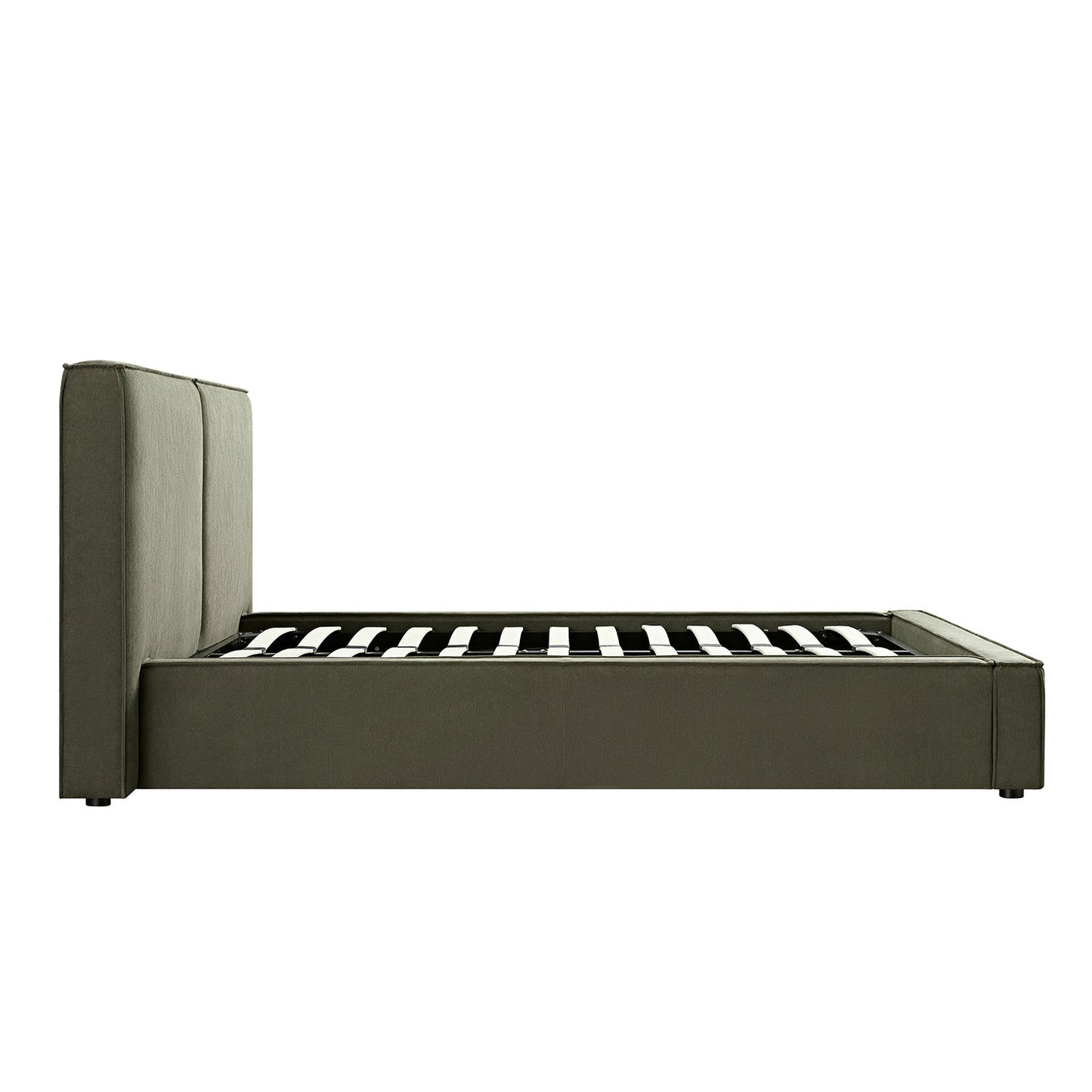 Claudine Ottoman Bed with Storage, Moss Green Corduroy